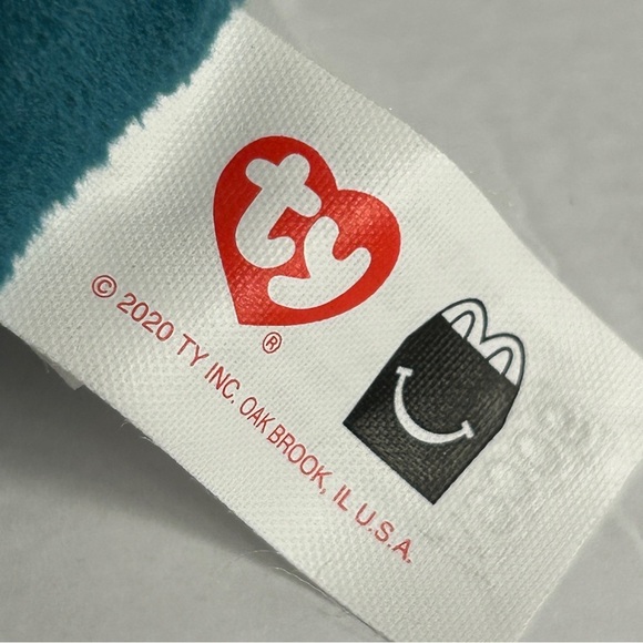 NWT Ty Teal Plush Toy with Silver and Yellow Accents - Picture 4 of 4